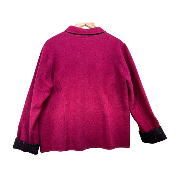 Nomadic Traders  Womens Wool Blend Button-Up Jacket M Magenta - Picture 8 of 10